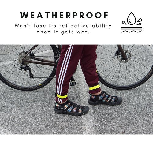 Vincita High Visibility Reflective Bands (Pair) – Adjustable Ankle Straps for Cycling, Running & Walking – Trouser Pant Guard & MOLLE Backpack Compatible Safety Gear (Pair of 2)