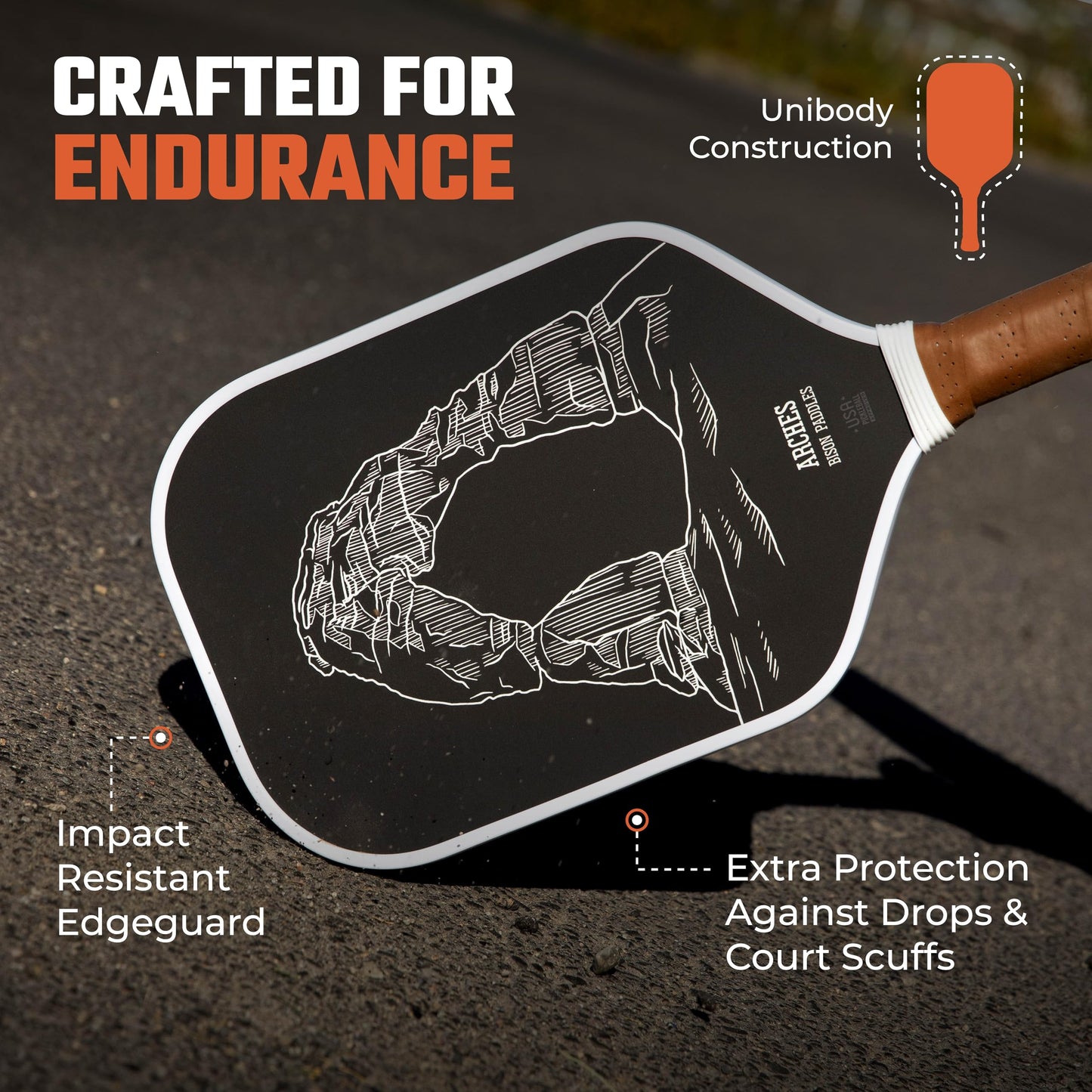 Bison Paddles: Carbon Fiber Pickleball Paddle Set of 2 - National Parks Edition | Durable Unibody Construction | Textured Carbon Fiber Surface | Every Purchase Helps Fund National Parks