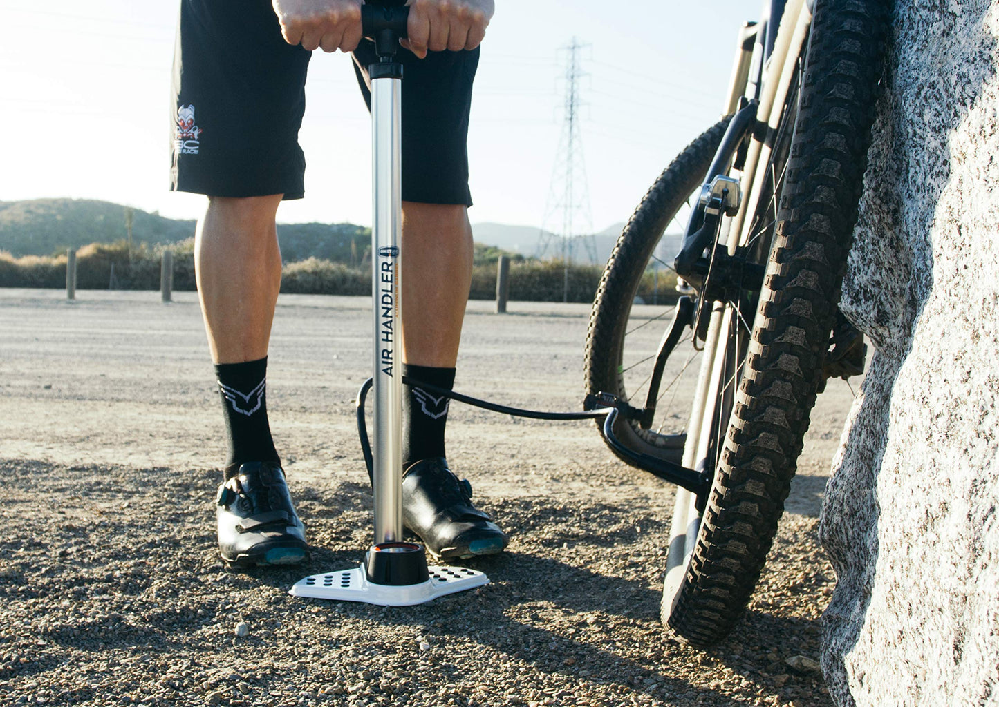 Air Handler Bike Floor Pump by BIKETUBE BRAND – High Pressure Bicycle Pump with Industrial Gauge – Fits Presta & Schrader Valves – Kraton Grip – Road, MTB, Gravel, Hybrid Bike Accessory