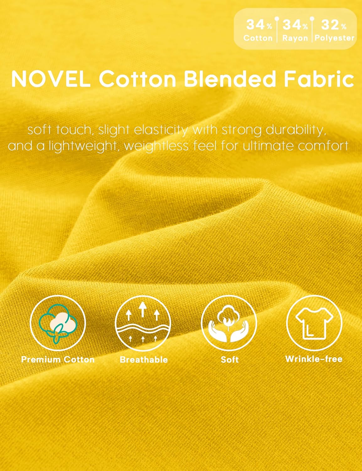 YUCOLEN Long Sleeve Shirts for Women - Soft Cotton Crewneck Casual Tee | Versatile Basic Tops