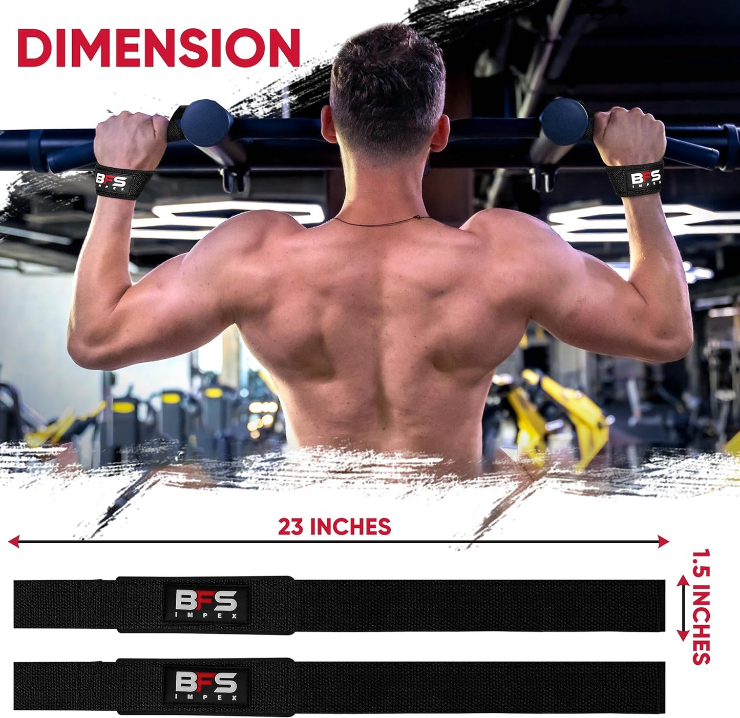 Skiennix Weightlifting Straps - Neoprene-Padded Cotton Wrist Support for Men & Women | Ideal for Bodybuilding & Powerlifting