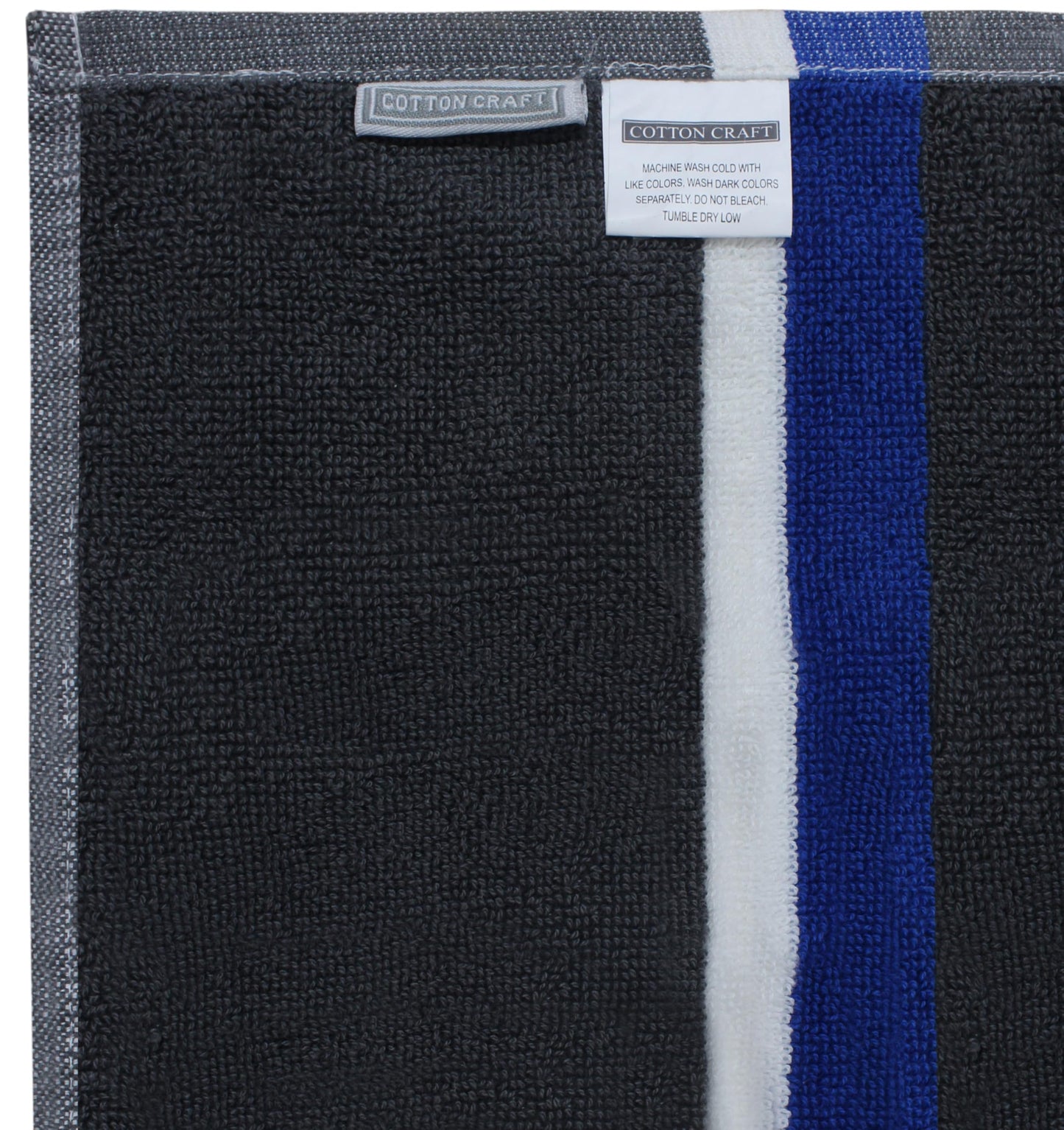 COTTON CRAFT Hooded Beach Towel – Oversized 39 x 68 Towel with Hood for Adults - 100% Ringspun Cotton Velour Terry Towel Stripe Bath Wrap - Super Soft Plush Absorbent Quick Dry – 450 GSM – Cancun Blue