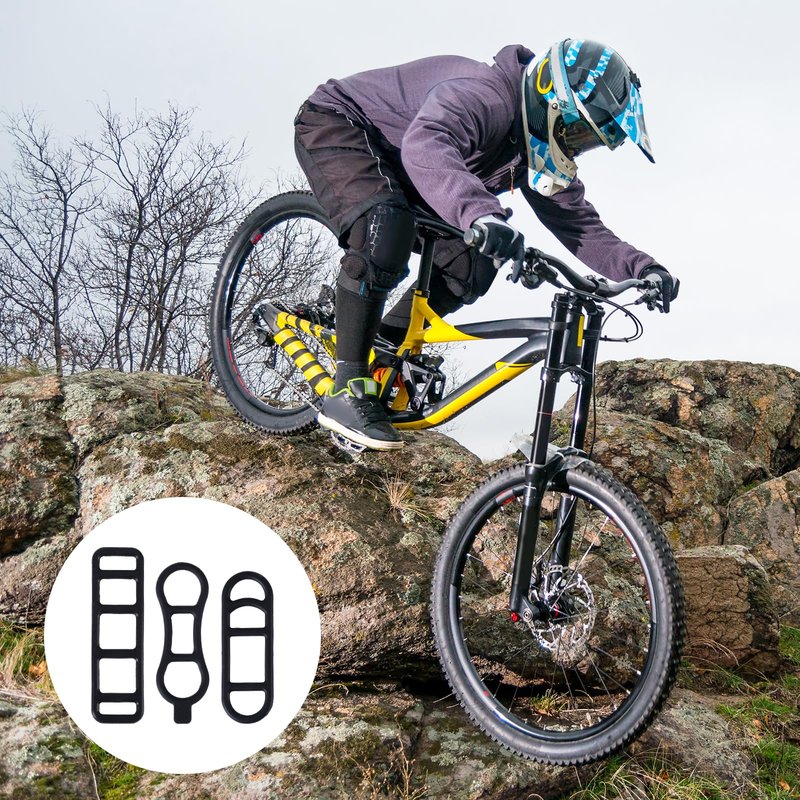 20pcs Bicycle Light Silicone Straps with 20pcs S Buckles, 4 Styles Bike Rubber Straps Elastic Flashlight Mount Bike Silicone Holder Band Cell Phones Speaker Lights for Bicycle Light Sets Handlebar
