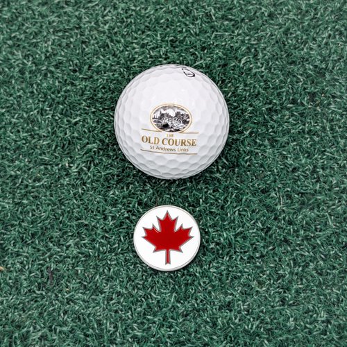 Foretra Golf Ball Marker | Canada Maple Leaf Magnetic Ball Marker Hat Clip | Disc Balls Markers Tool Golfer Gifts Funny Accessories for Men Women