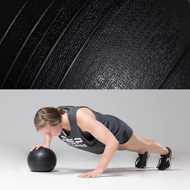REP Weighted Slam Balls | 15 lb | Exercise and Fitness Balls for Strength Training, Soft Rubber Grip, Non-Bounce Medicine Ball | Crossfit, Home Gym, Fitness, and Core Workouts | Black