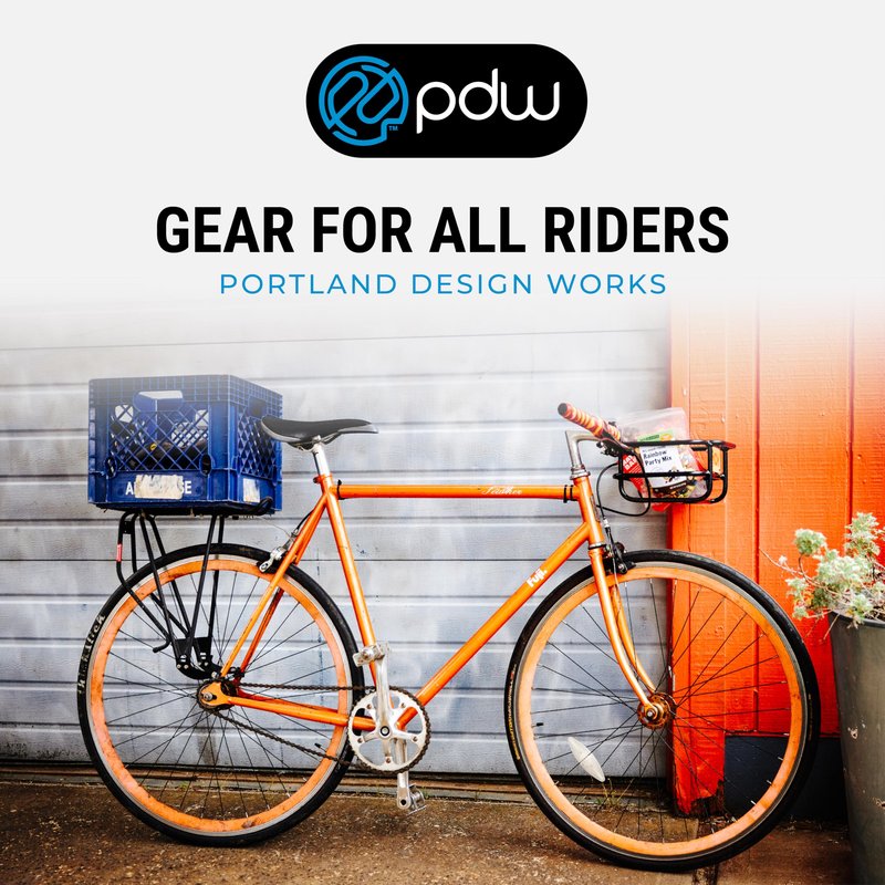 Portland Design Works Takeout Basket - Front Bicycle Attachment Accessories, Small Basket for Adult Bikes, Basket Only