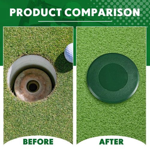 Glimin 6 Pcs Golf Hole Cup Covers Putting Green Cup Golf Practice Training Aids Hole Covers for Yard Garden Backyard Game Ball Outdoor Activities