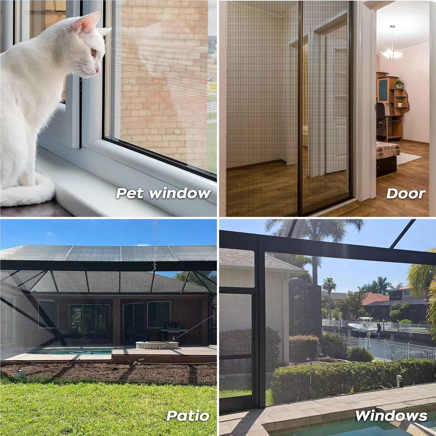 Ailinscn Window Screen Ultra Clear Stainless Steel Window Screen Replacement Mesh High Light Transmission Suitable for Windows Courtyards Patio Porch Pool Door, 36"x84"