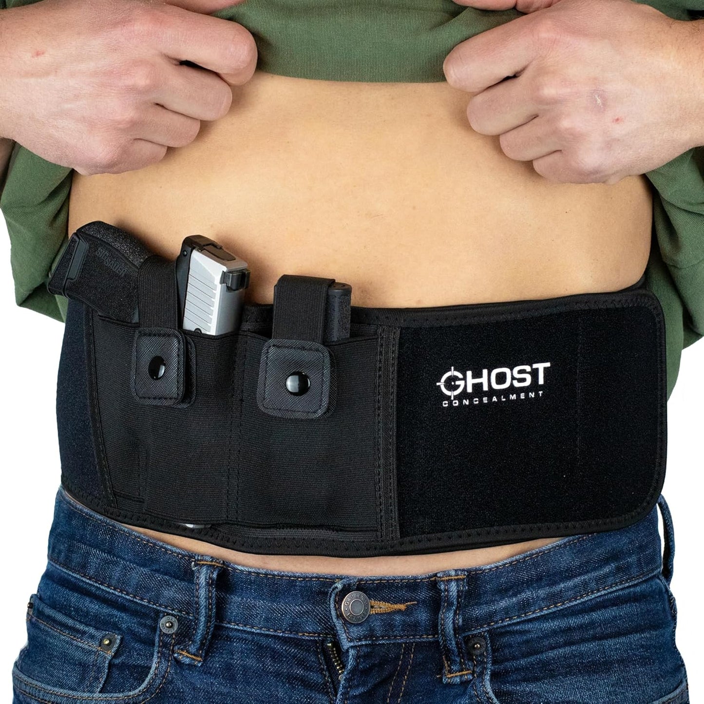 Skiennix Belly Band Holster - Concealed Carry for Men & Women | Fits Glock 19, 17, 42, 43 & More
