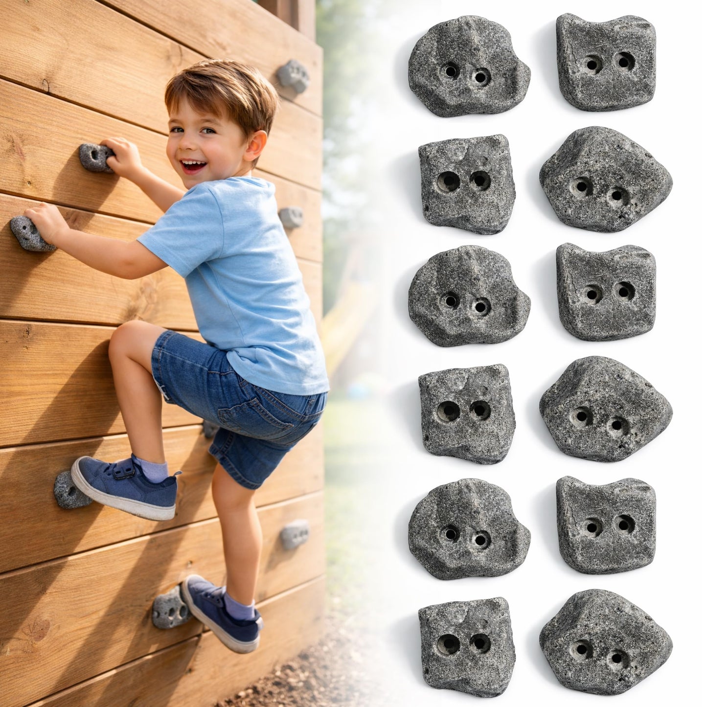Rocky Mountain Climbing Gear B5-BQD7-234H 25 Screw On Climbing Holds