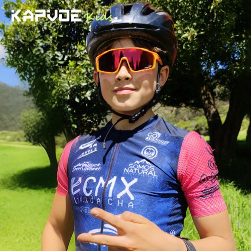 KAPVOE Youth Sports Sunglasses Polarized Kids Glasses for Baseball Softball Cycling Running Boys Girls Age 6-12 K9033