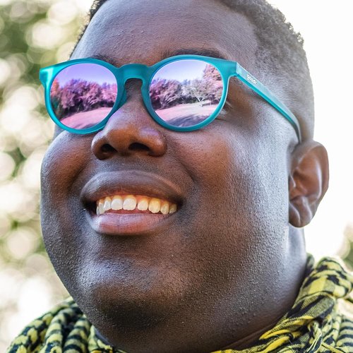 Goodr I Pickled These Myself Polarized Round Sunglasses - Teal Translucent Frames | UV400 Protection, No Slip, No Bounce