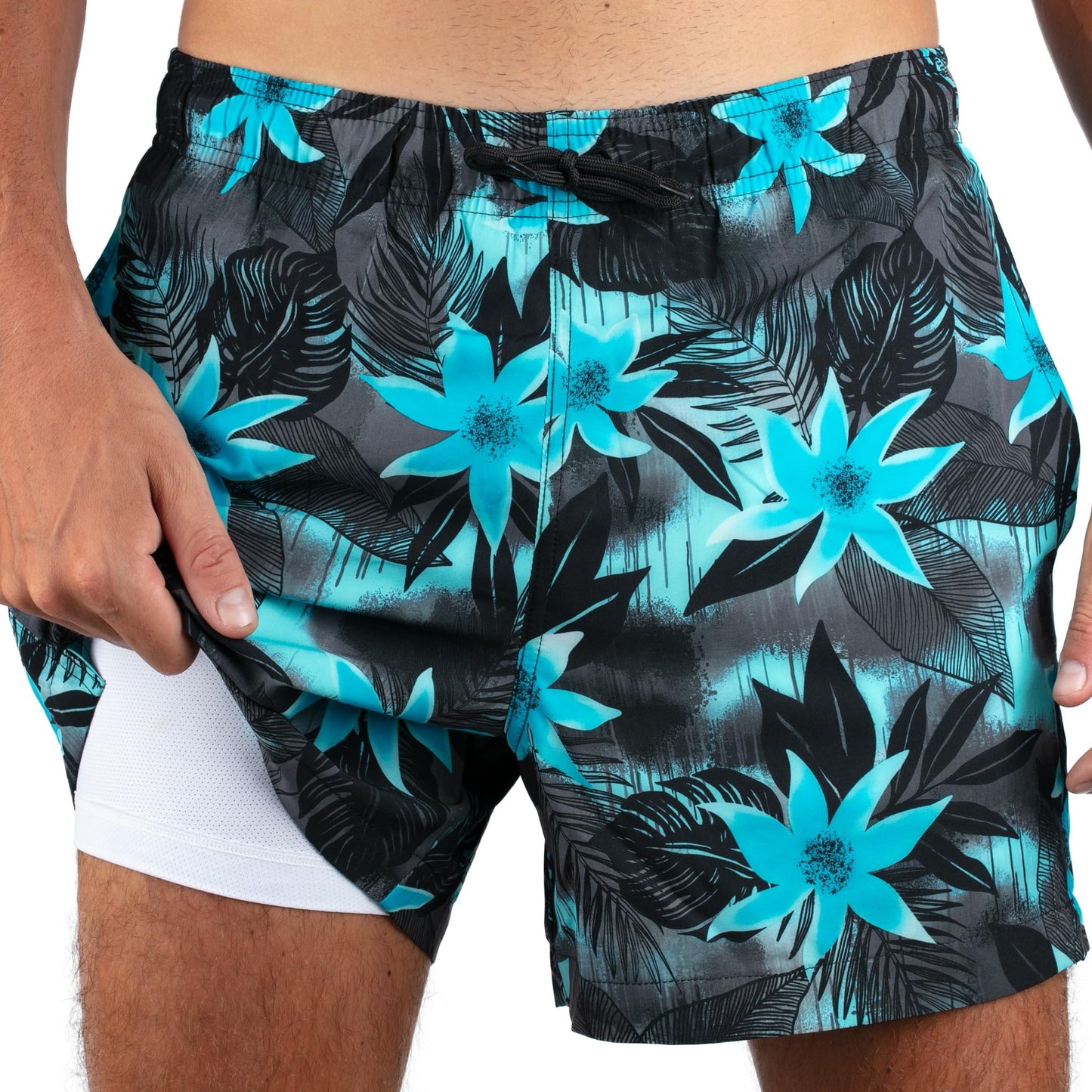 Kanu Surf 5” Adventure Men’s Swim Trunks – UPF 50+ Quick-Dry Bathing Suit Shorts with Pockets & Compression Liner (Large)