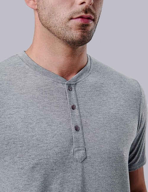 Liberty Pro Men's Casual Henley Shirts - Soft Stretch Tees for Ultimate Comfort | 3-Pack Relaxed Fit