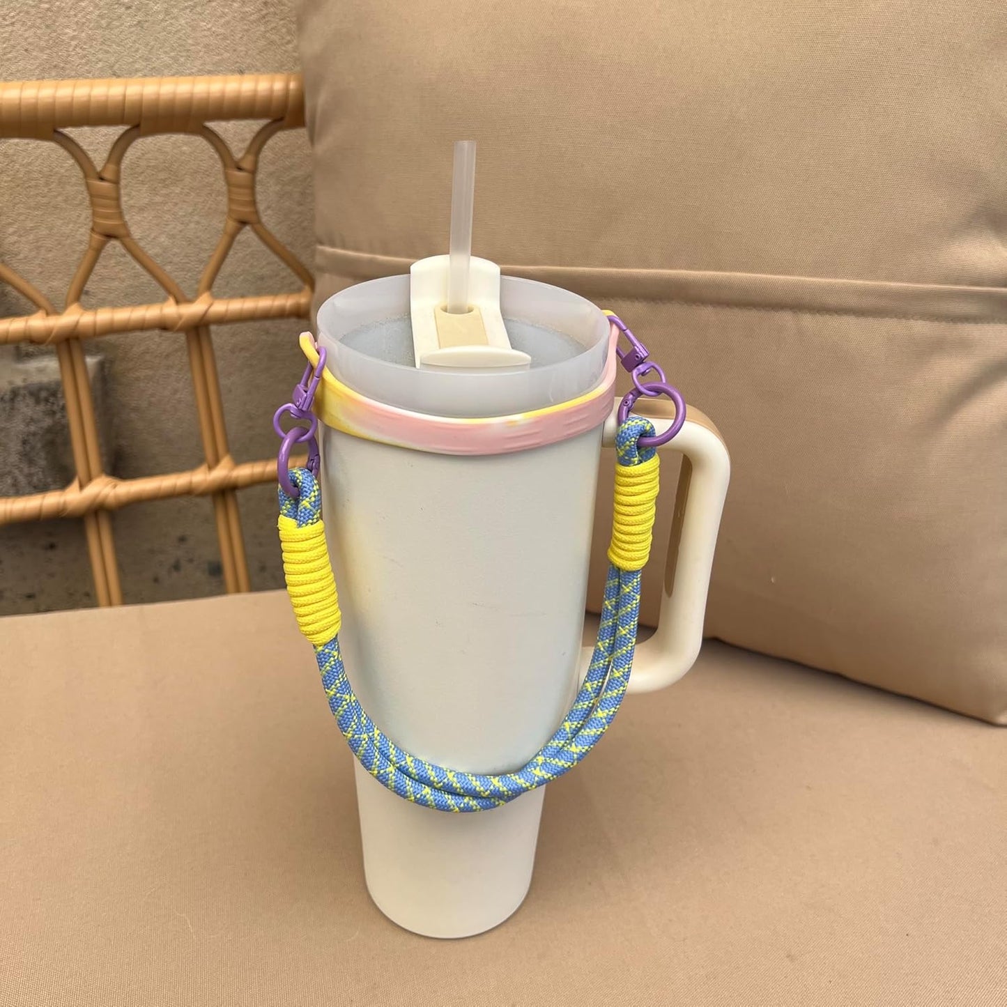 Stanley - Removable Water Bottle Carrier Strap - Versatile Lanyard for 20-40 Oz Tumblers - Purple