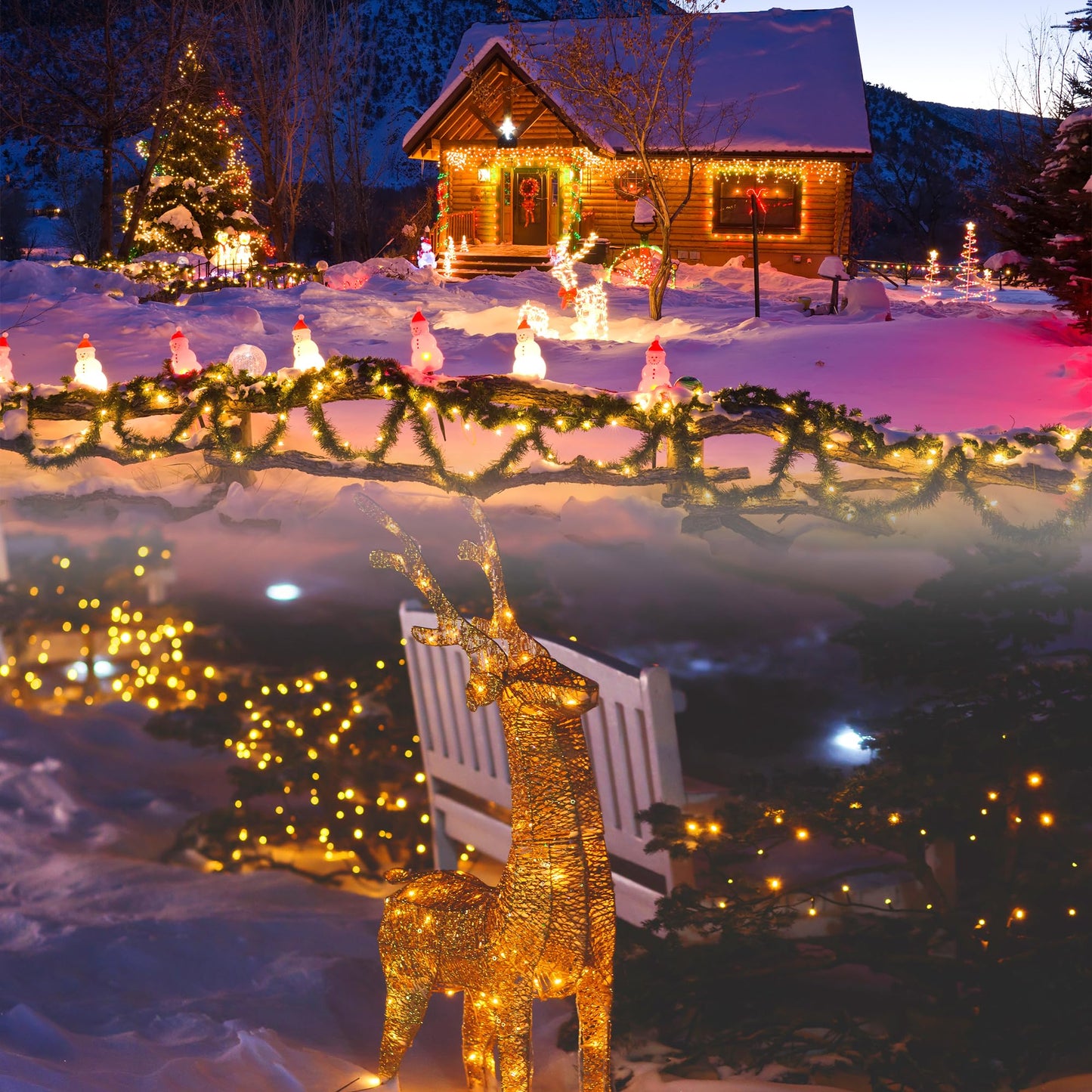 Flechllary 100 LED Christmas String Lights, 39FT Indoor Lights Plug-in with 8 Modes & Timer & Memory Function, Waterproof Christmas Lights Outdoor for Holiday Party Christmas Tree Decor