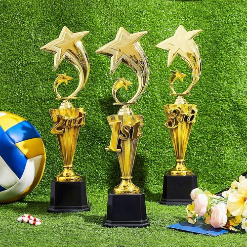 1st 2nd 3rd Place Trophy - Plastic Sports Award Cup for Football & Soccer Competitions