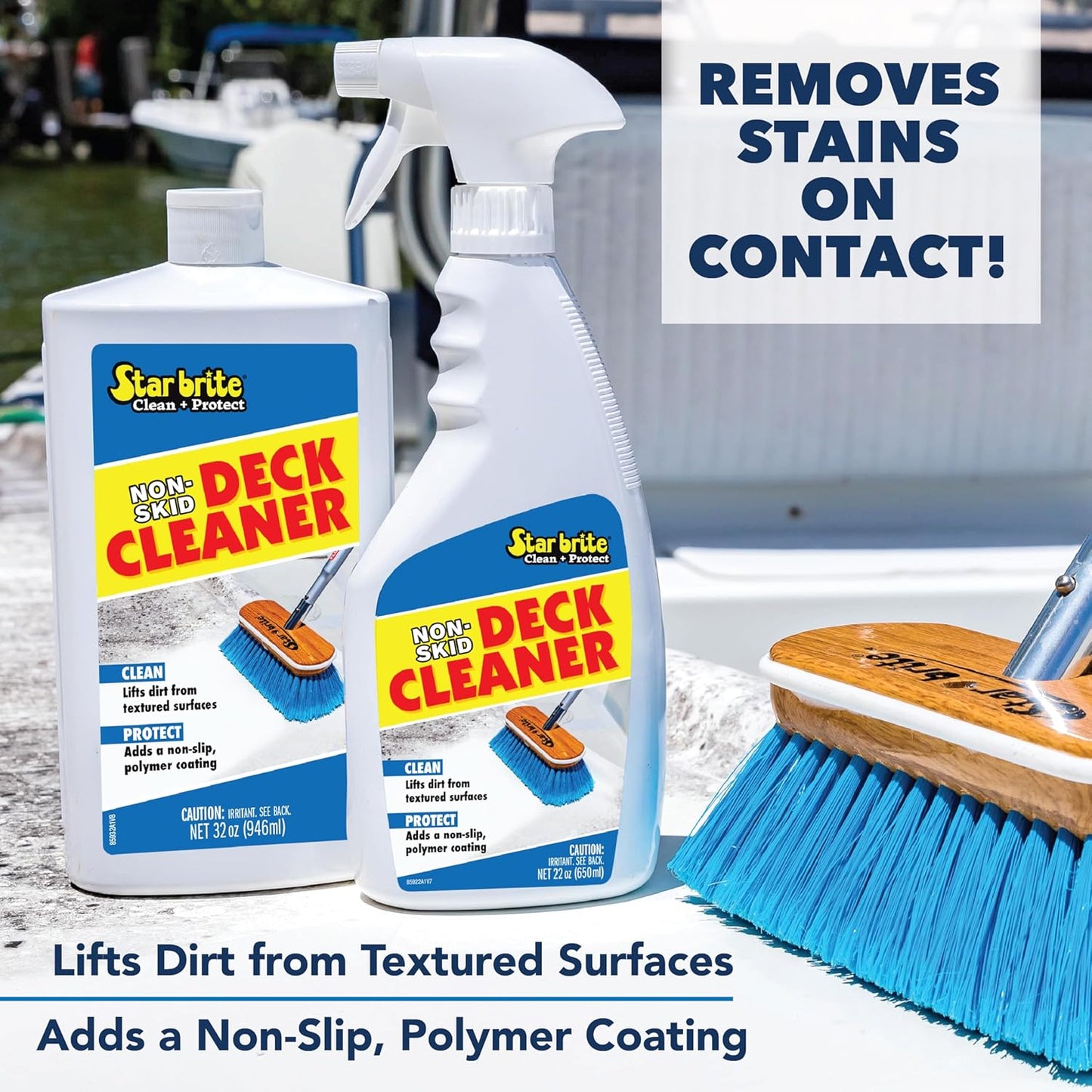 STAR BRITE Non-Skid Deck Cleaner - Ultimate Boat Deck Wash Protects Against Stains & UV Damage | Ideal for Fiberglass, Vinyl, Metal