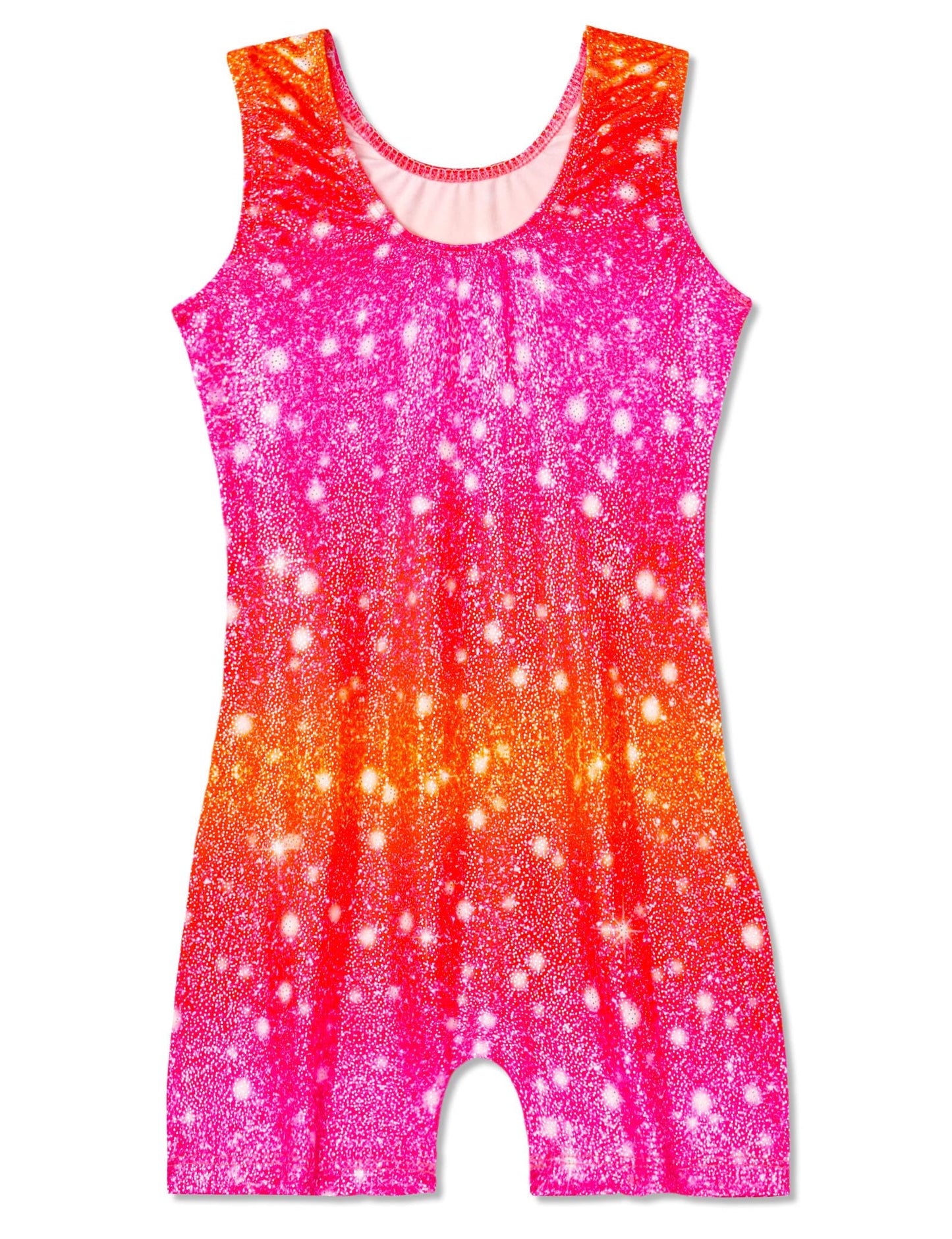 Domusgo Girls Gymnastics Leotards Size 8-9 Years Old Sparkle Red Rose Sleeveless Biketards One Piece Tumble Bodysuits Gym Outfit