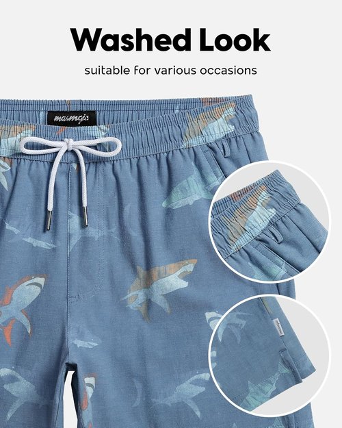 Maamgic Men's Swim Trunks - Quick Dry 5.5 Inch Beach Shorts with Compression Liner & Zipper Pocket