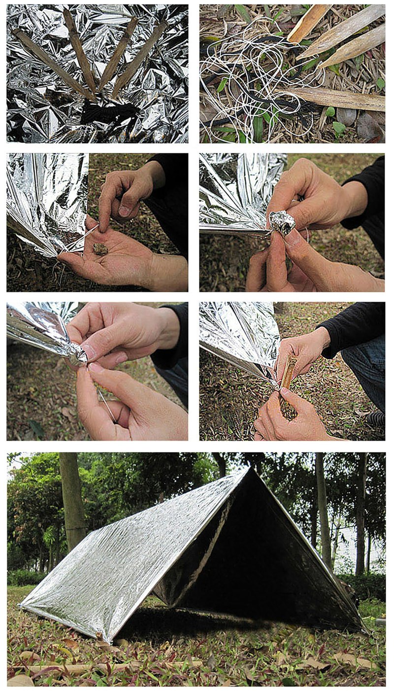 MIXIAO Emergency Foil Thermal Blanket (Pack of 25), 210 x 160 cm (82" x 63") Emergency shelter Survival Reflective Blankets Perfect for Outdoors, Hiking, Survival, Marathons or First Aid