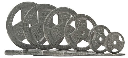 Fitvids Cast Iron Plate Weight Plate for Strength Training and Weightlifting – Olympic or Standard – 10LB (Pair) – Standard (1-Inch Center)