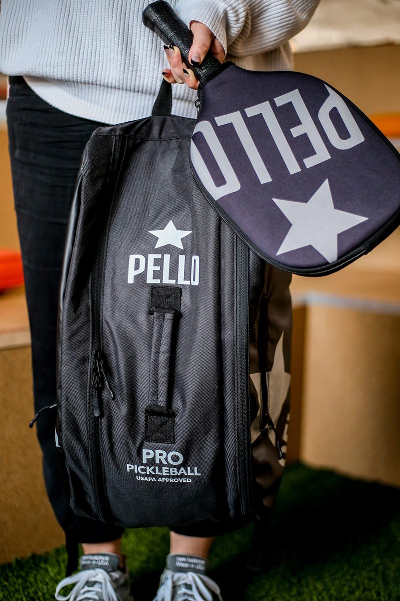 PELLO Professional Pickleball Bag | Carry Your Gear in Style | Comfort for Peak Performance on the Court | Adjusted Shoulder Straps | Long-Lasting Performance | Functionality, Durability, and Style