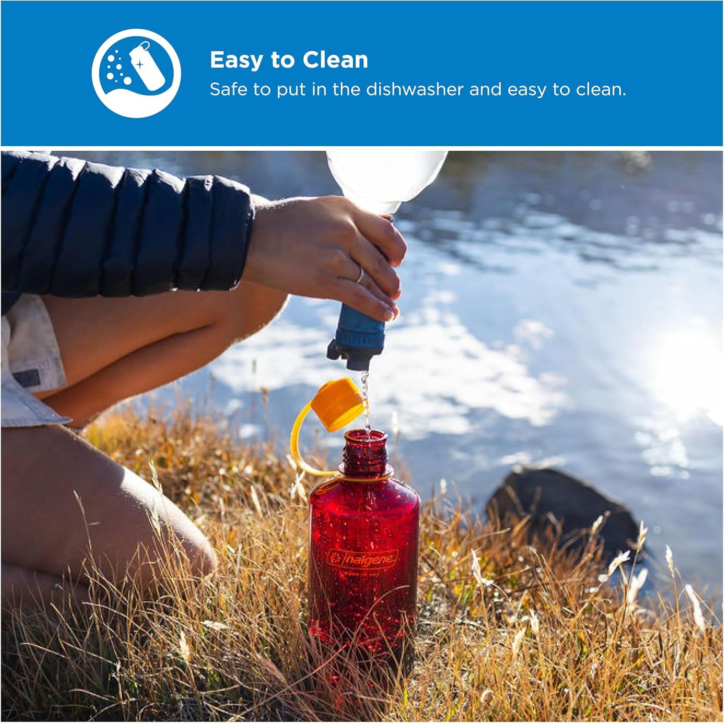 Nalgene 32 oz Narrow Mouth Water Bottle - BPA-Free, Durable & Leak-Proof | Lightweight for Gym, Office & Travel