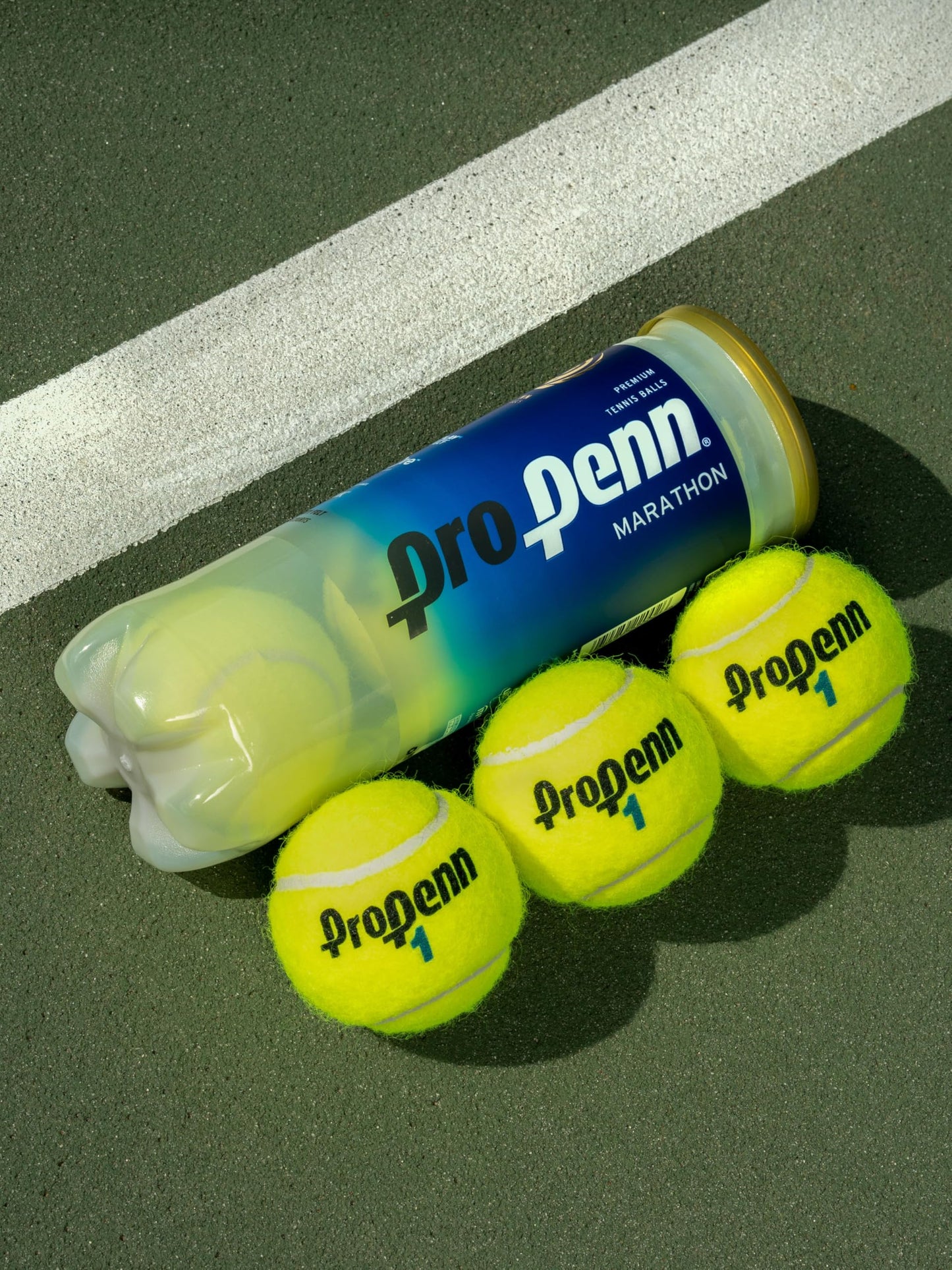 Pro Penn Marathon XD High Altitude Tennis Balls - Extra Duty Felt Pressurized Tennis Balls - 1 Can, 3 Balls