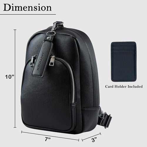 CCW Sling Bag | Magnetic Closure Casual EDC Bag for Fast Access | Concealed Carry Crossbody for Men & Women - Black