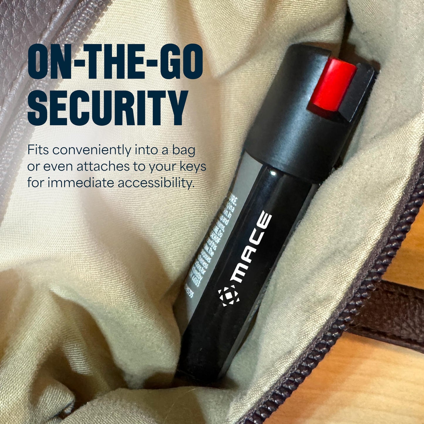 Mace Pepper Spray - Twist Lock Model, 0.63 oz, 12 Feet Range, Max Police Strength, Long Lasting UV Dye, Leakproof Design, Self Defense Pepper Spray for Women & Men - Gray