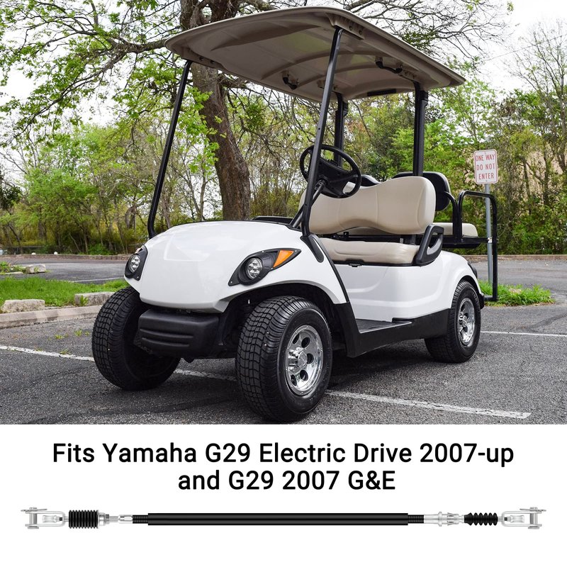 10L0L Golf Cart Brake Cable (37.45" Long with Pin Clevis Clip) Fits Yamaha G29 Electric Drive 2007-up and G29 2007 G&E OEM JW2-F6341-31