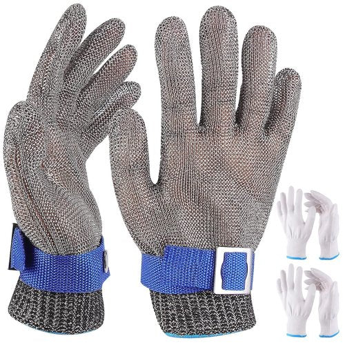 Herda Cut Resistant Gloves - Level 9 Safety for Meat Cutting & Oyster Shucking | Size M