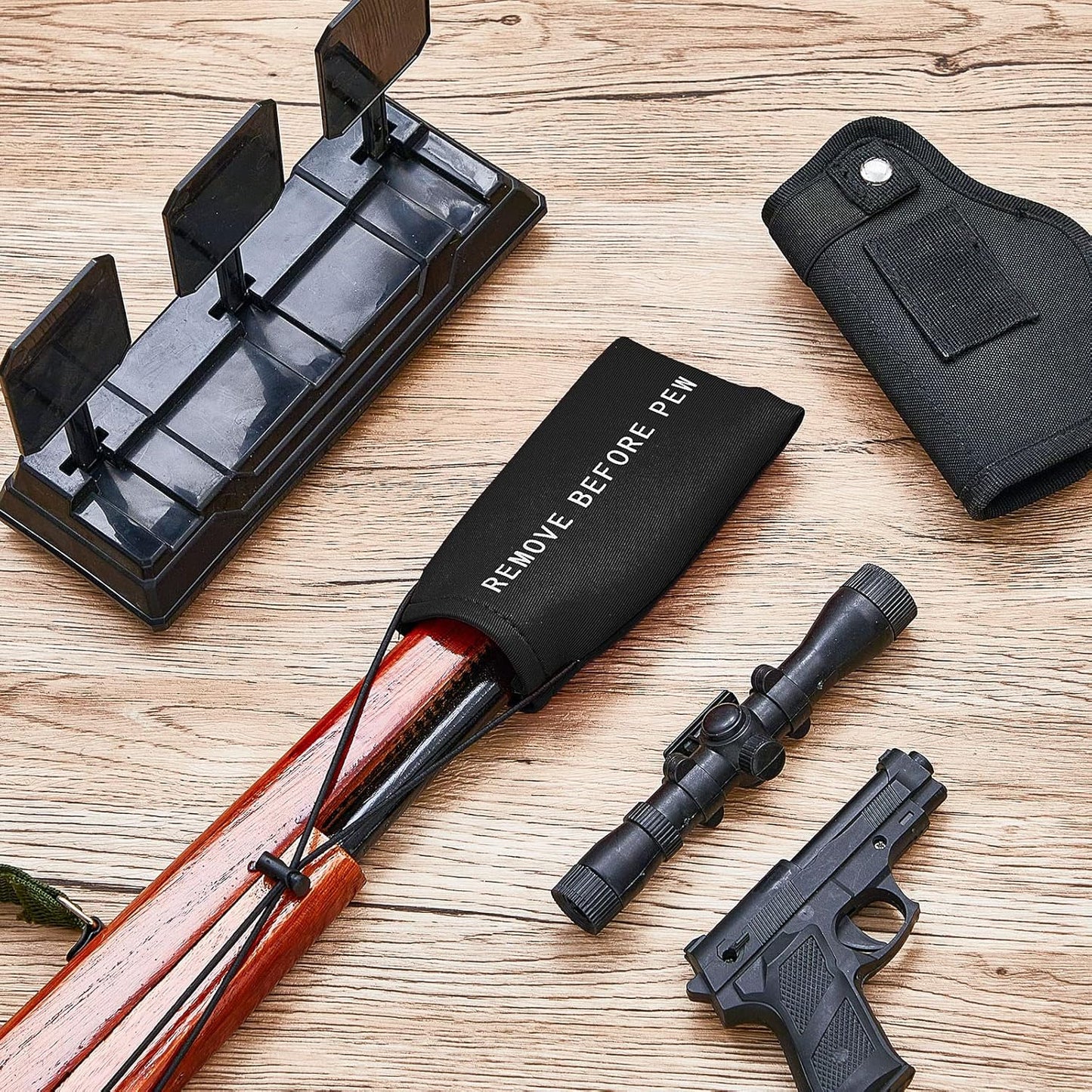 Riakrum Airsoft Barrel Cover - 6 Pcs with Elastic Bungee Cord | 5.51 x 3.15 Inch Paintball Accessories