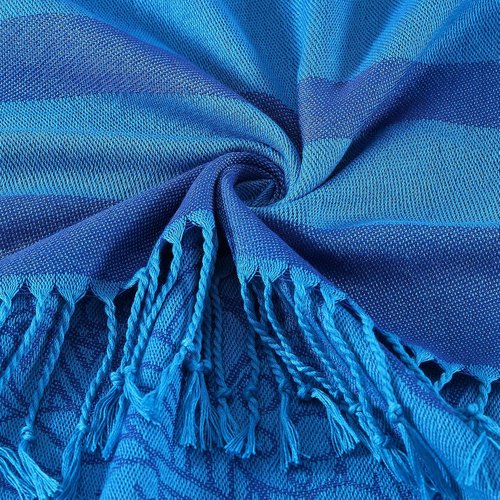 Genovega Oversized Cotton Beach Towels - Lightweight Quick-Dry Sandless Pool Towel | 72"x36" Blue Whale