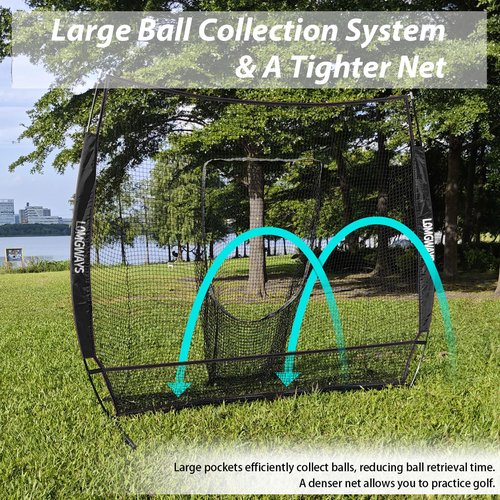 7×7FT Golf/Baseball/Softball Practice Net for Batting, Hitting, Pitching, Training, Portable Baseball Golf Net with Carry Bag, for All Levels, Easy Set up