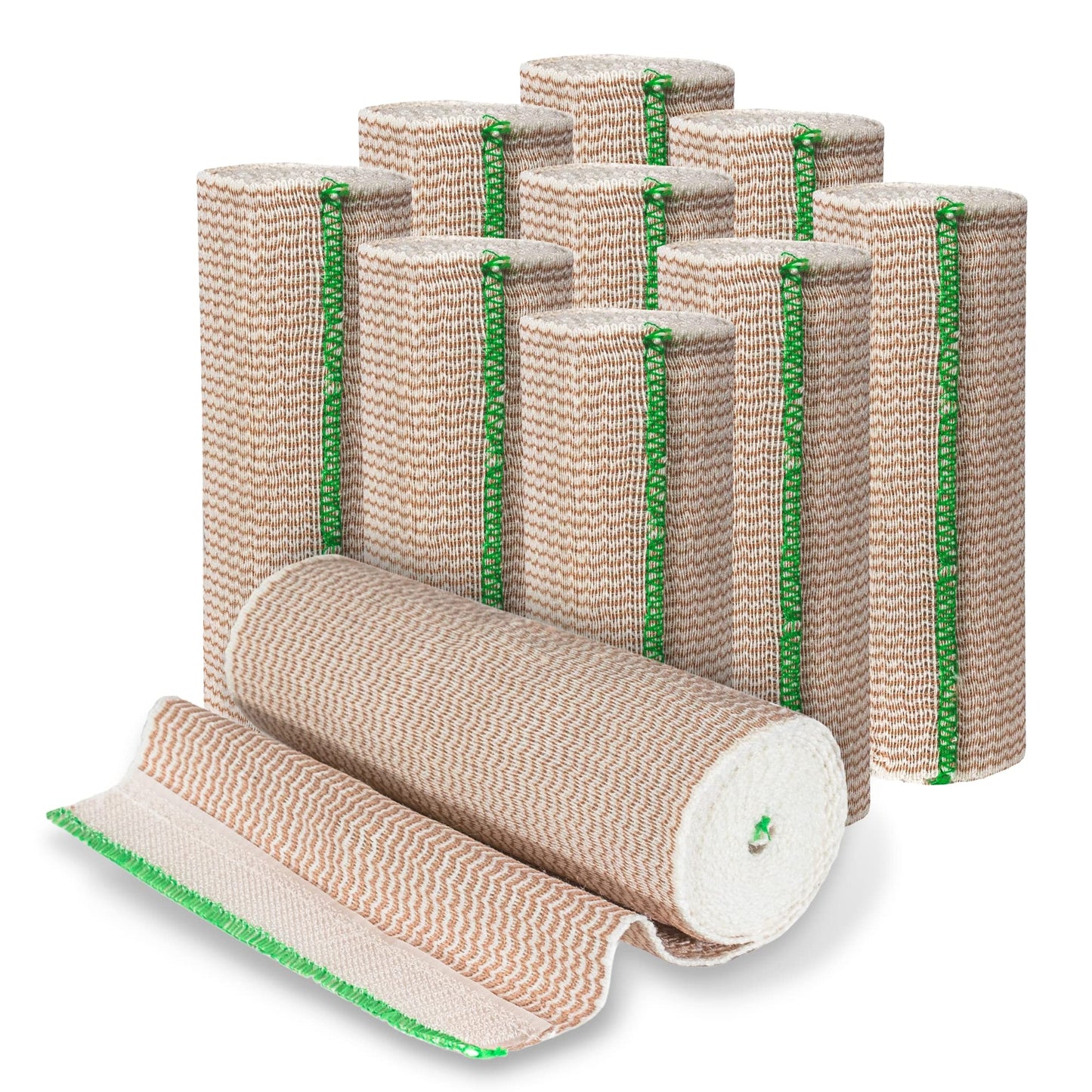 Vakly Elastic Bandage Wrap Roll 6" x 5 Yards (Pack) – Self-Closure Compression Bandage for Knee, Ankle & Wrist Support, First Aid Wrap for Sports, Sprains & Everyday Support