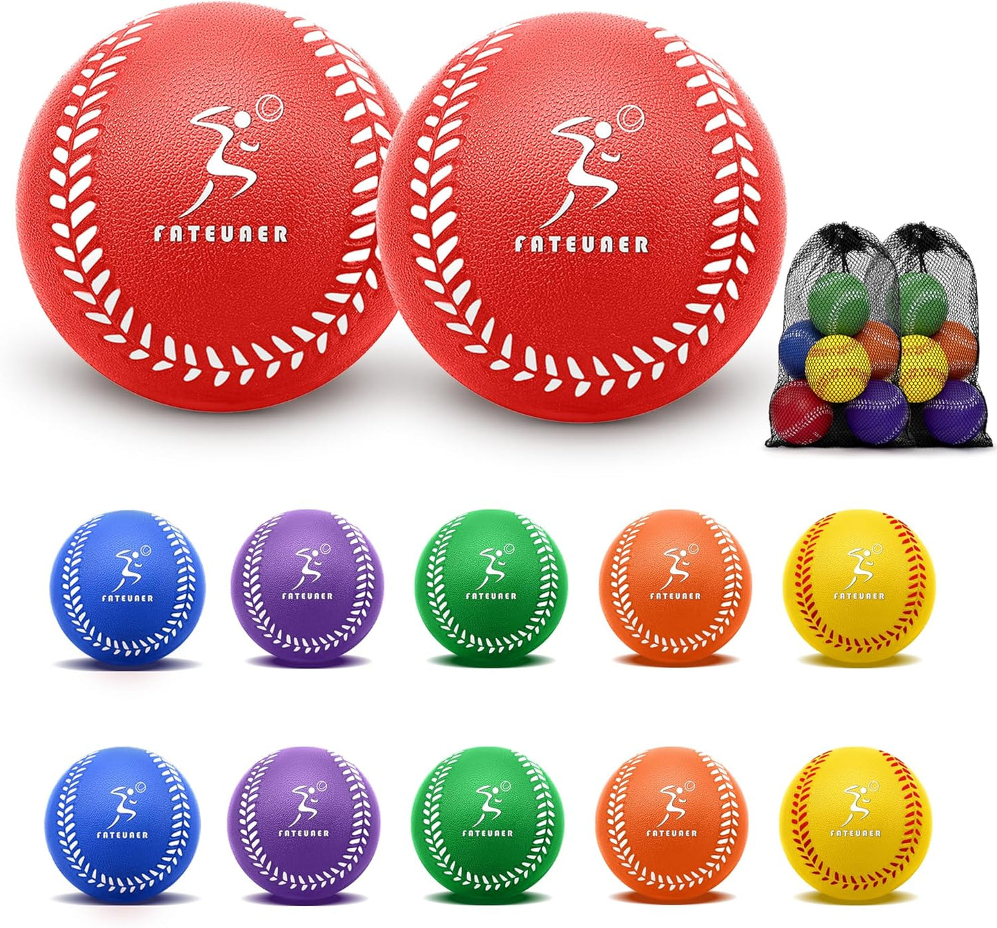 Skiennix Foam Baseballs - Soft Training Balls for Kids | Safe Indoor & Outdoor Play - 6 & 12 Pack Options