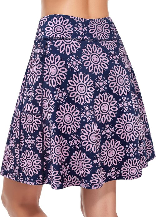 KORALHY Women's Athletic Skorts - 20" Knee Length Tennis & Golf Skirt with 4 Pockets