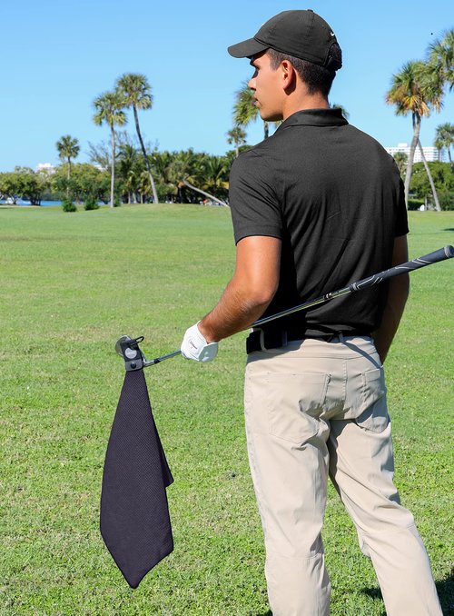 Playing It Forward Magnetic Golf Towel for Golf Bags with Clip for Men & Women, Waffle Weave Microfiber Towel with Industrial Strength Magnet for Strong Hold to Golf Carts or Clubs, Set of 2
