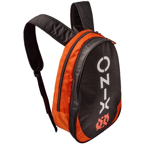 ONIX Pickleball Pro Team Long Lasting Durability Hook and Loop Closure Easy to Carry Straps Paddle Paddle Compartment Polyester Mini Backpack — Orange/Black