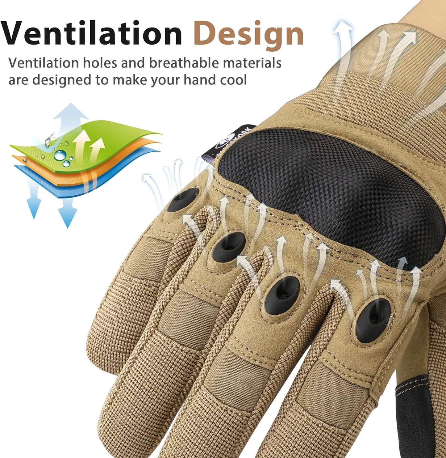 Mossy Oak Tactical Gloves - Touch Screen Airsoft Gloves with Hard Knuckle for Hunting & Camping