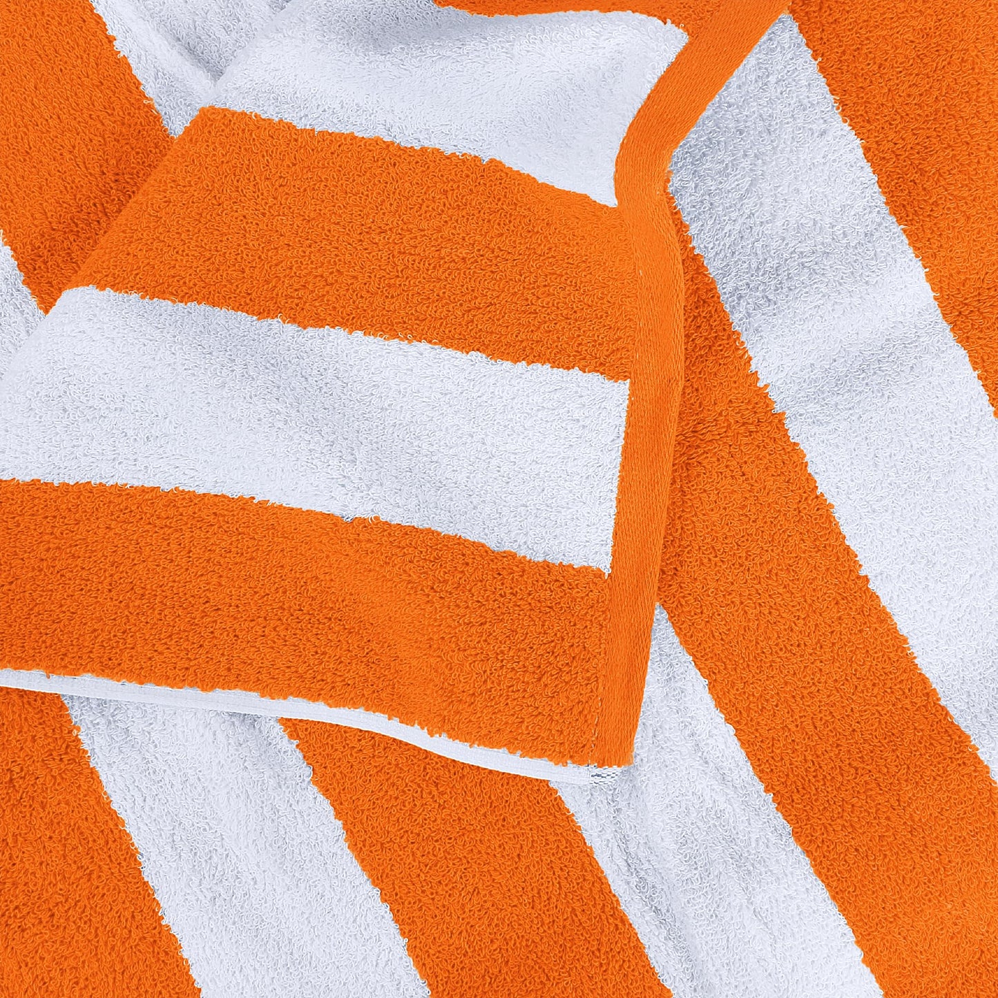 Utopia Towels Pack of 4 Cabana Beach Towels, Oversized 30 x 60 Inches Cotton Beach Towel Set, Smooth Ring Spun Texture for Pool and Swim Days, Modern Striped Design Bath Towels, Orange