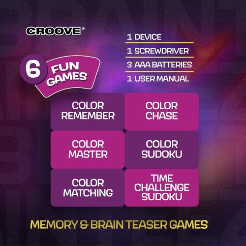 Croove Brain Teasers & Memory Game - 6 Fun Games for Kids | Perfect Easter Basket Stuffers & Gifts for Ages 6-11