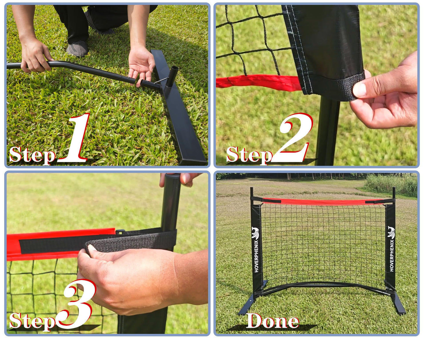 10FT Mini Pickleball Net, 4FT Adjustable Height Dink Training Rebounder Net with Paddles Set of 2, Pickleballs and Carry Bag for Outdoor Indoor Driveway Game, Easy Setup
