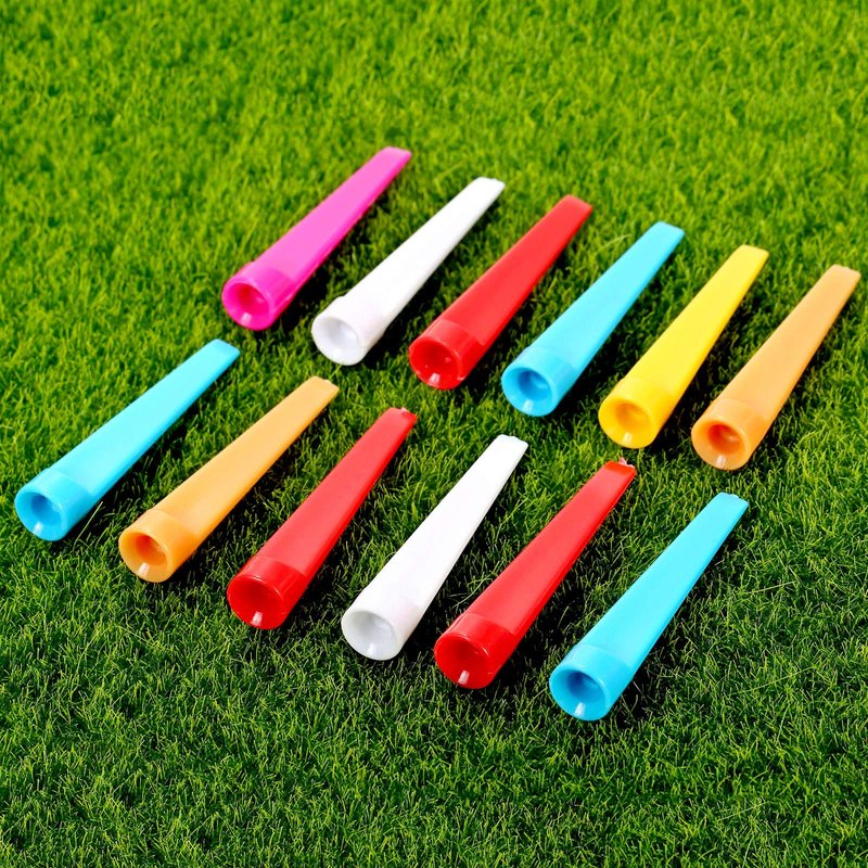 MUXSAM Wedge Golf Tees, Plastic 2-3/4 inch 100 Pack, 70mm Long Flat Tee Golf Practice Training Accessories for Men Women Golf Practice Random Color