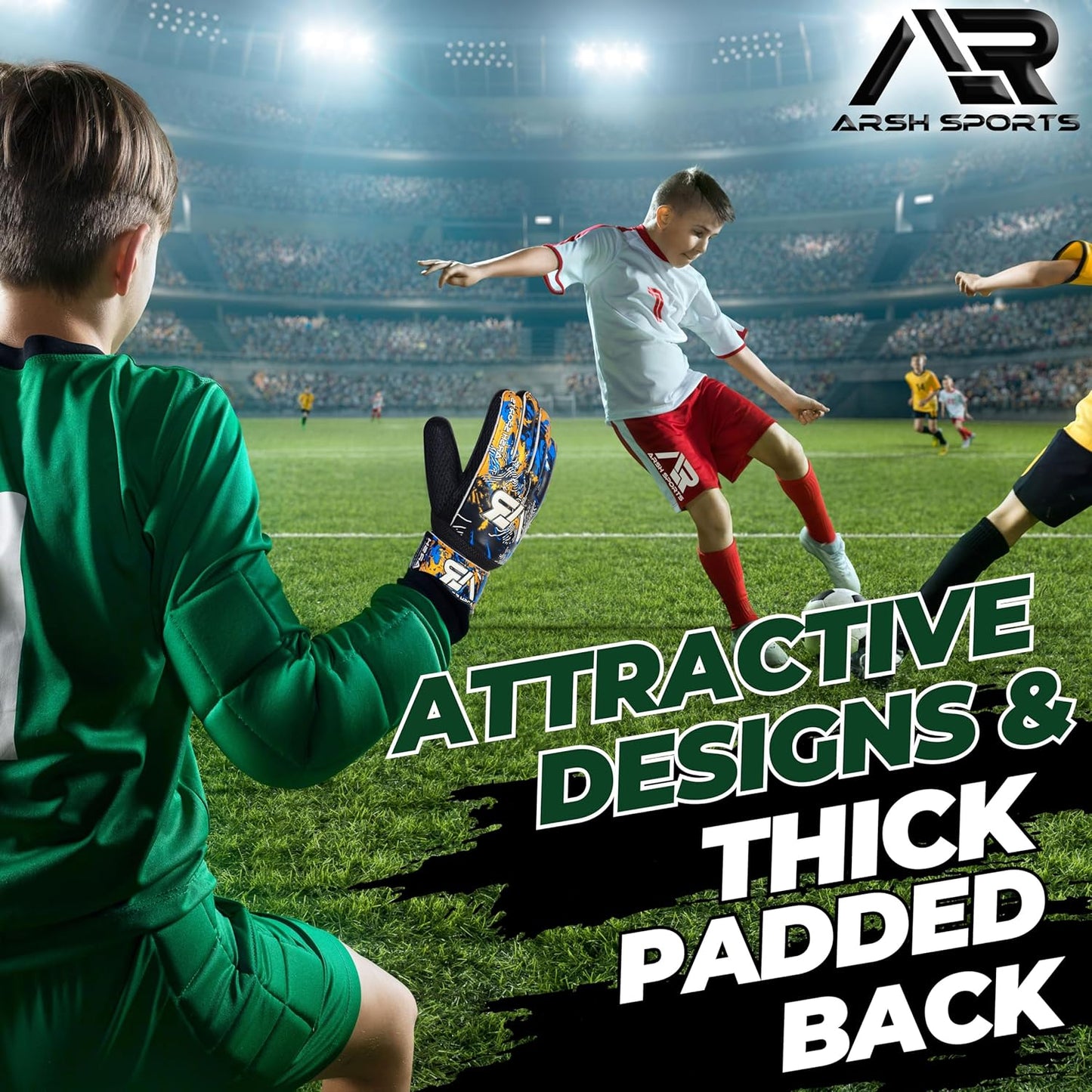 Regine Switzerland Soccer Goalie Gloves - Strong Grip & Finger Save Protection for Kids and Adults