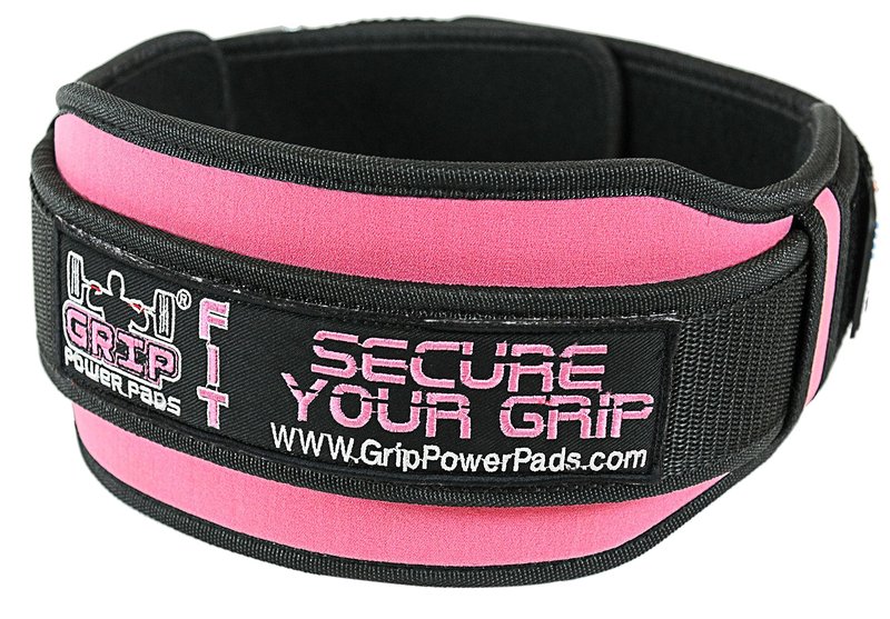 Pro Lifting Belt for Women - Black and Pink Weightlifting Support Belt - 5" Wide - 3 Length Sizes - Rubber Pull for Easy Removal - Stylish Fitness Gear & Exercise Accessories (Pink, Small)