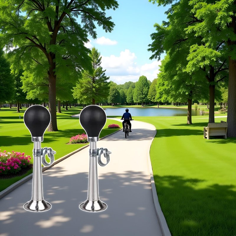 2Pcs Black Bicycle Bike Bugle Horn Bell Metal Air Horn Clown Horn for Bicycle Golf Cart Bike Horns Accessories