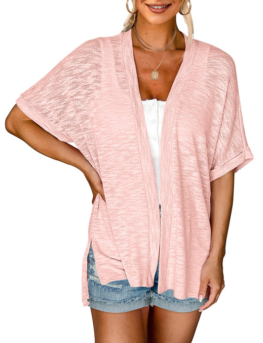 MEROKEETY Womens Summer Lightweight Short Sleeve Kimono Cardigan 2026
